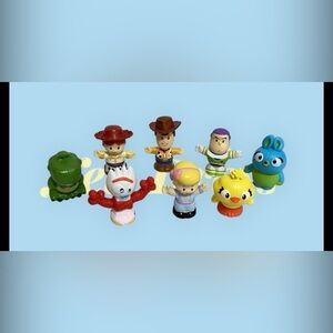 EUC Fisher Price Little People Disney Toy Story Woody & Friends Lot Of 8 Figures